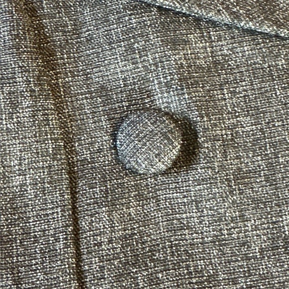 Fitted grey stretch fit-and-flare double breasted Sleeveless Dress - Picture 10 of 10